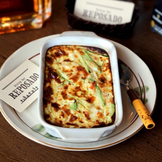 Baked Zucchini Crab Omelette
