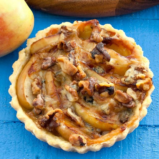 Stilton, Apple and Walnut Tarts