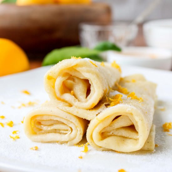Meyer Lemon and Cardamom Crepes