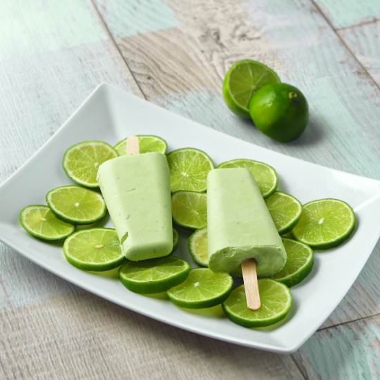 Creamy Key Lime Popsicles