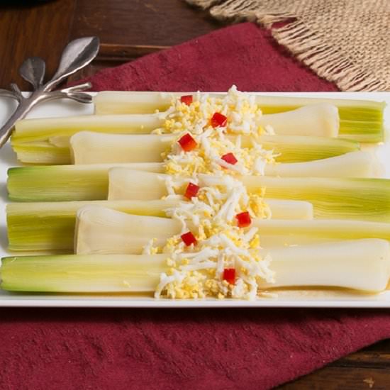 Leeks Vinaigrette Mimosa