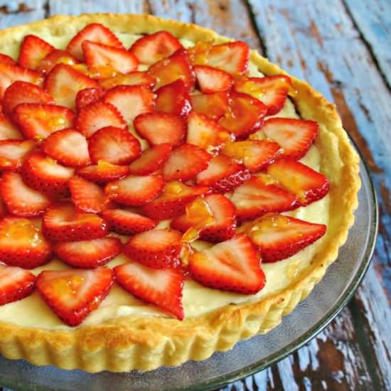 Strawberry Nutella Cream Tart