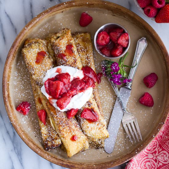 Lemon Ricotta Cheese Stuffed Crepes