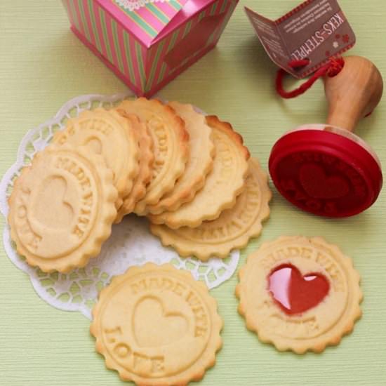 Shortbread heart cookies