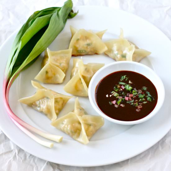 Chicken and Ramp Potstickers