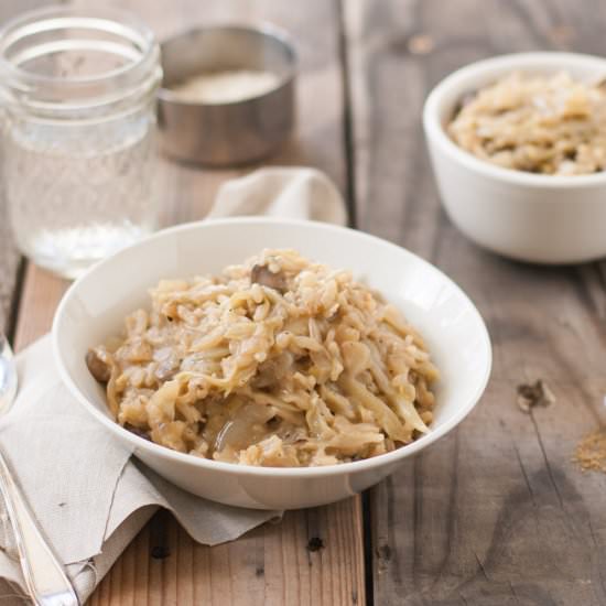 Cabbage & Mushroom Risotto