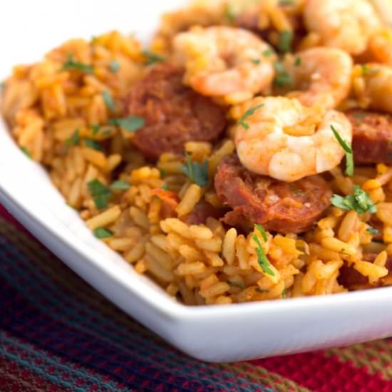 Shrimp and Chorizo Rice