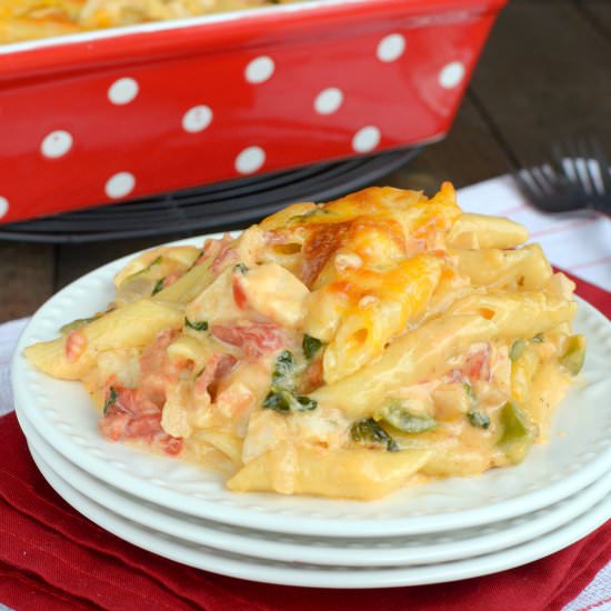 Chicken Bacon Ranch Pasta Bake