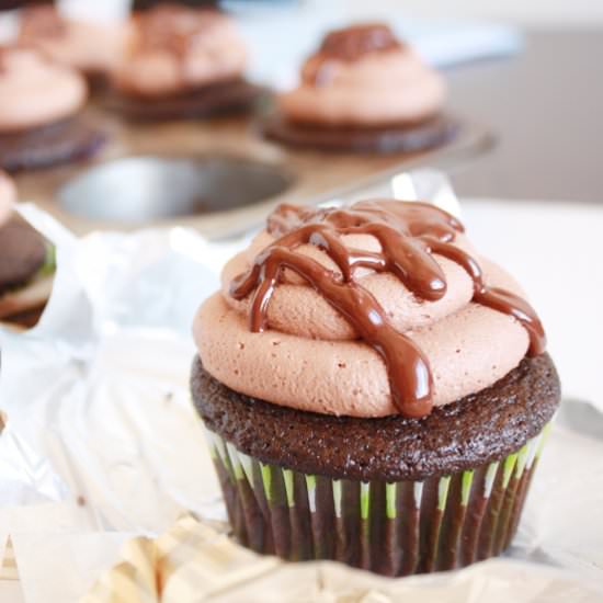 Triple Chocolate Cupcakes