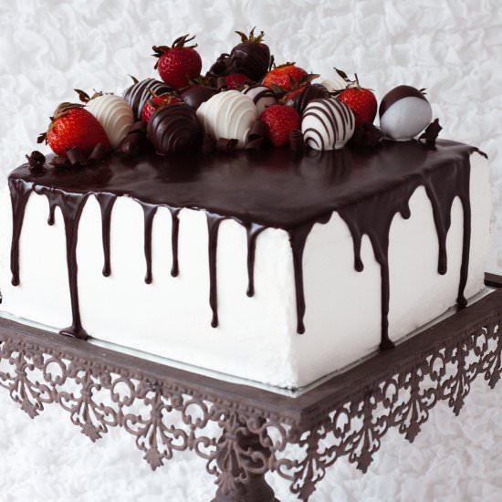 Strawberry Tuxedo Cake
