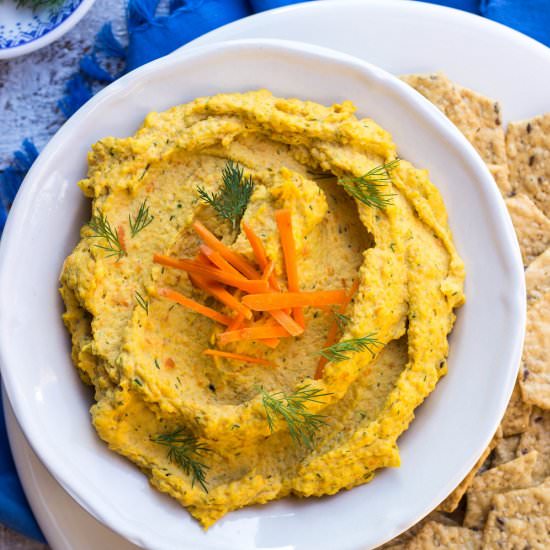 Roasted Carrot & Dill Hummus
