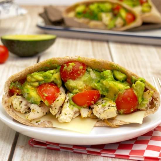 Chicken Avocado Pitas