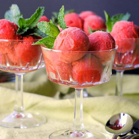 Strawberry-Lime Sorbet
