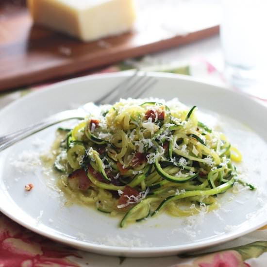 Zucchini “Spaghetti” Carbonara
