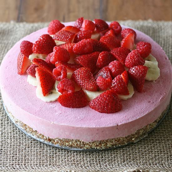 Frozen Pink Cheesecake (Healthy!)