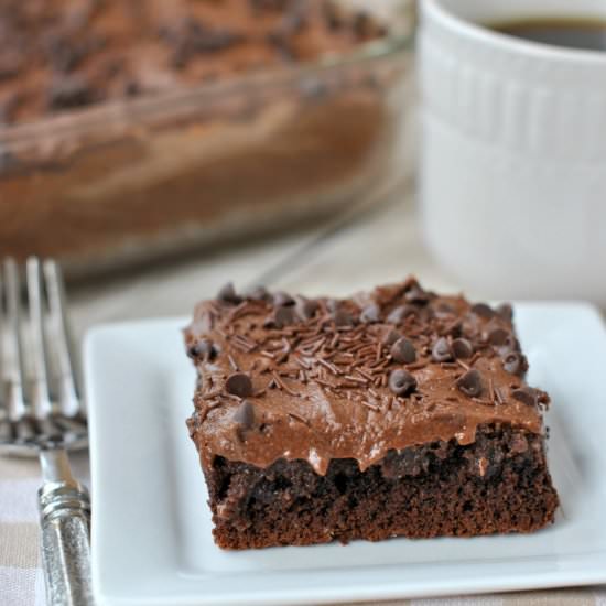 Gooey Chocolate Cake Bars