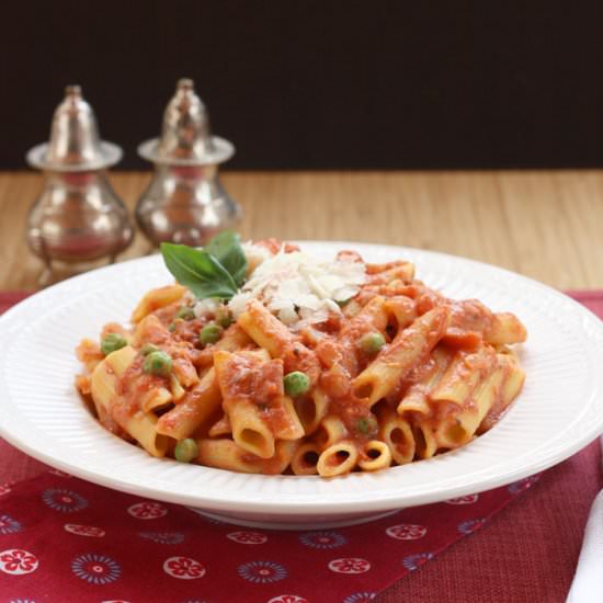 Lighter Penne & Tomato Cream Sauce