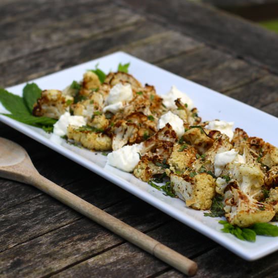 Roasted Cauliflower with Labneh