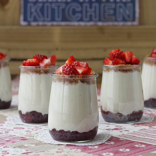 Creamy Dessert of Strawberries