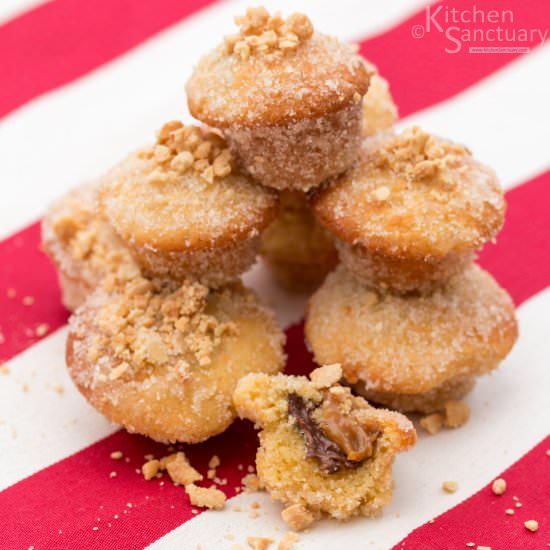 Chocolate Caramel Peanut Duffins
