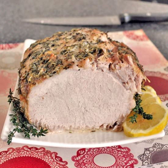 Pork Loin with Lemon, Garlic, Thyme