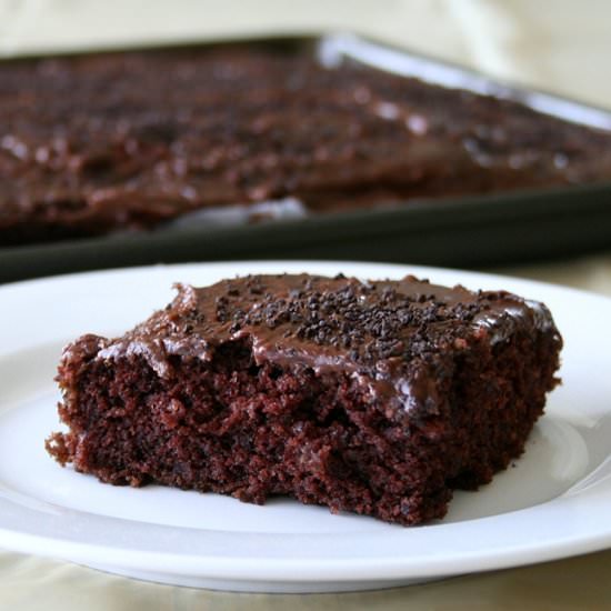 Chocolate Almond Sheet Cake
