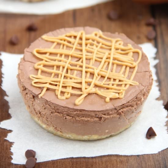 Chocolate PB Breakfast Cheesecakes