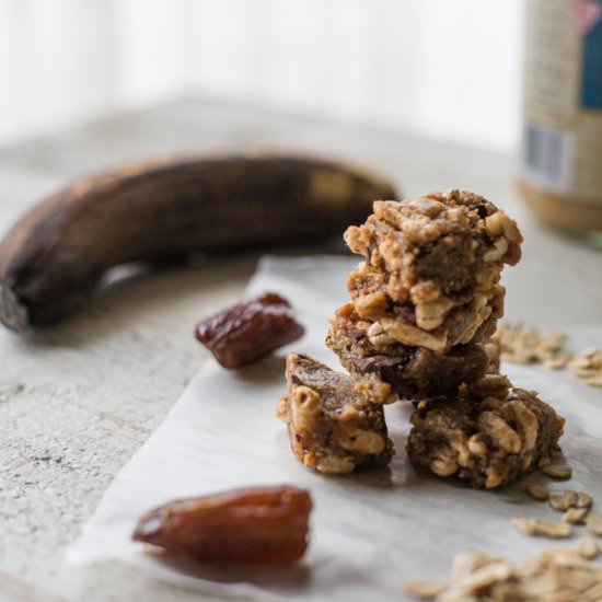 No-bake Nutty Banana Fudge Bites