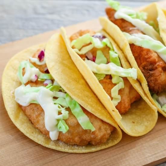 Beer Battered Fish Tacos