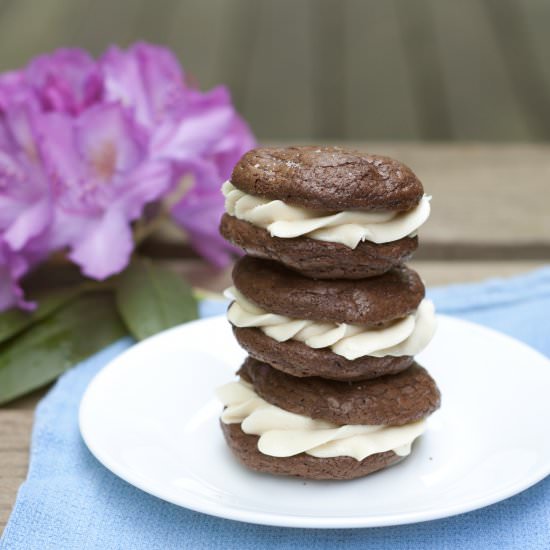 Salted Caramel Brownie Pies