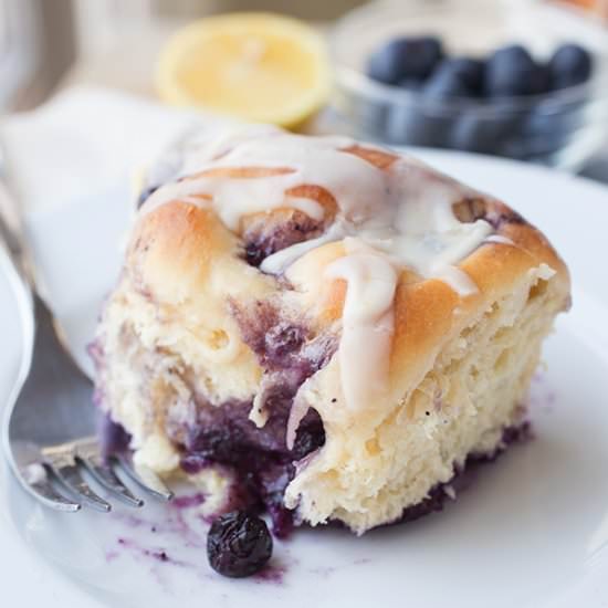 Pillowy Blueberry Breakfast Rolls