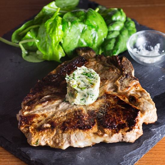 Steak with Herb and Anchovy Butter