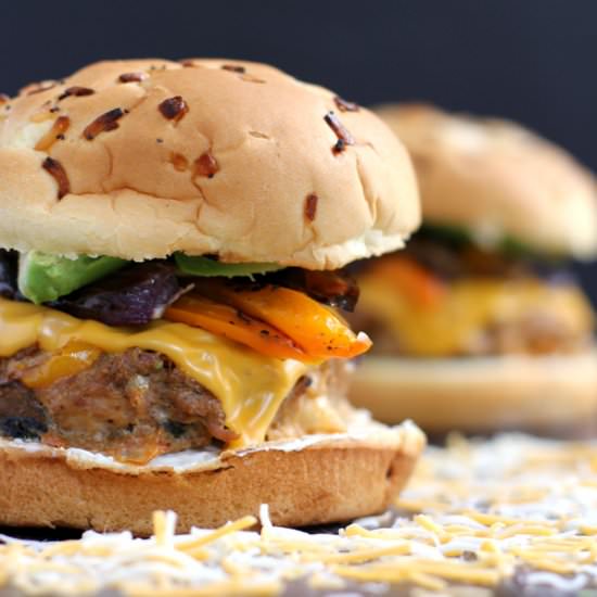 Triple Cheese Chicken Fajita Burger