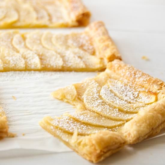 Easy Puff Pastry Honey Apple Tart