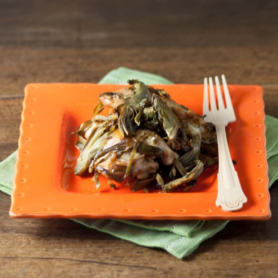 Chicken with artichokes