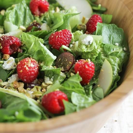 Red Raspberry Spinach Salad