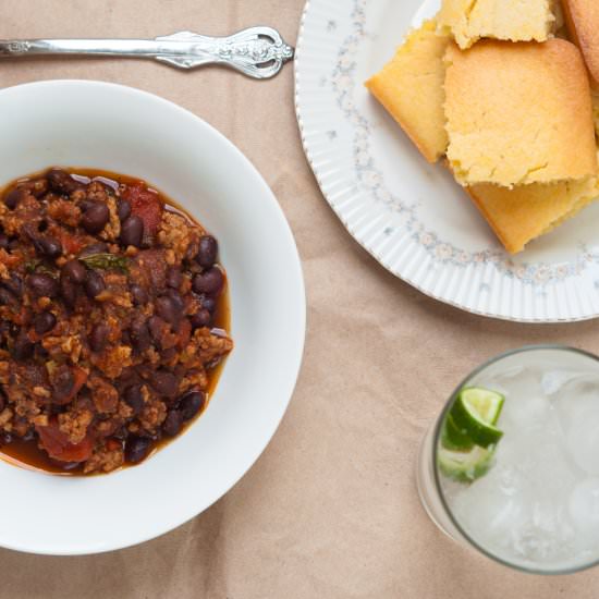 Best Chili and Cornbread