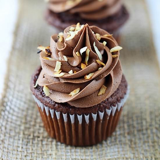 Chocolate Coconut Cupcakes