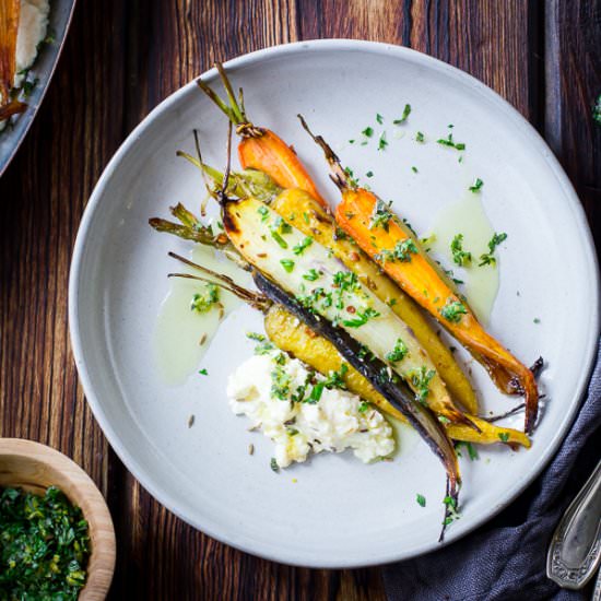 Roasted Carrots, Ricotta, Gremolata