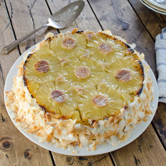 Coconut Pineapple Upside Down Cake