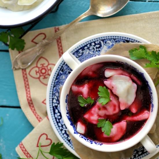Red Borsch Beef with Dumplings