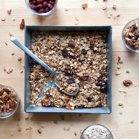 Maple Pecan Cranberry Granola