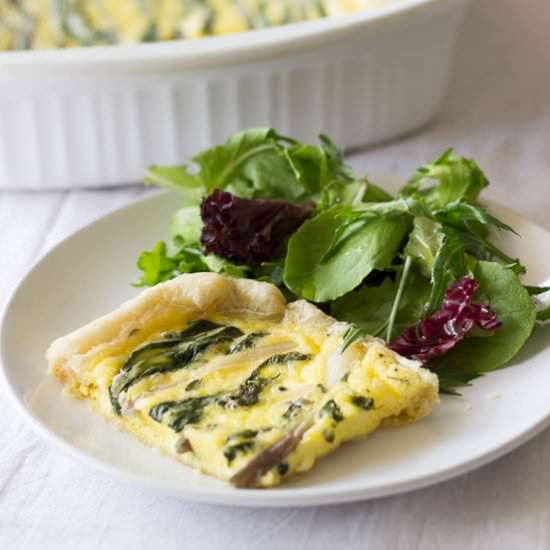 Grilled Ramps Tart