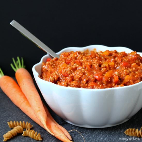 “Lightened Up” Meat Sauce