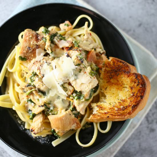 Chipotle Spinach Fettuccini