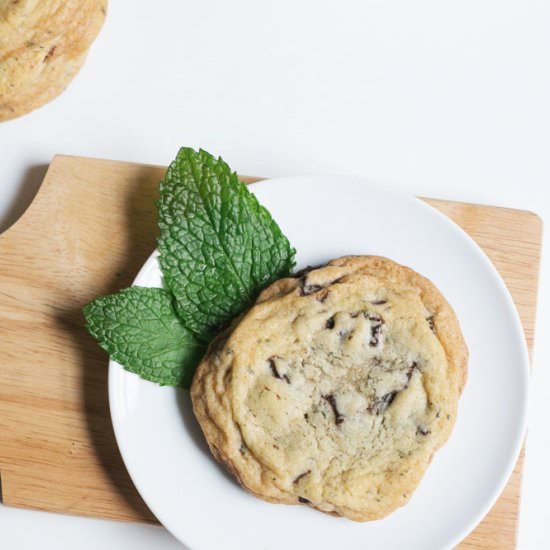 Fresh Mint & Dark Chocolate Cookies