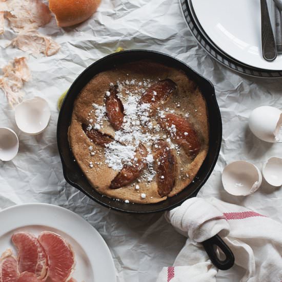 Caramelized Grapefruit Dutch Baby