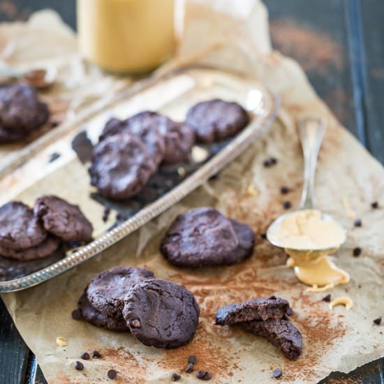 Flourless Chocolate PB Cookies