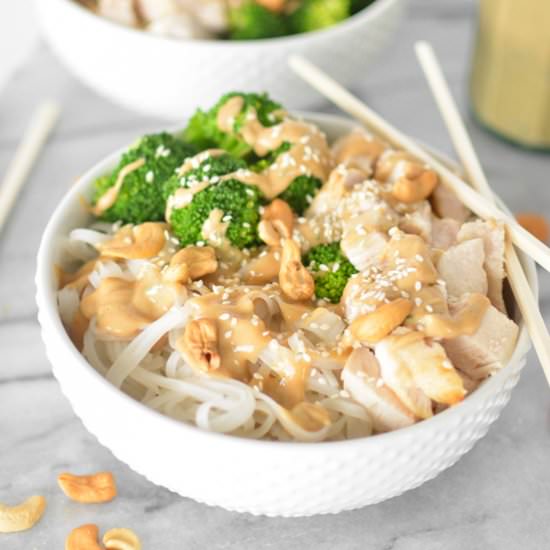 Chicken and Broccoli Noodle Bowls