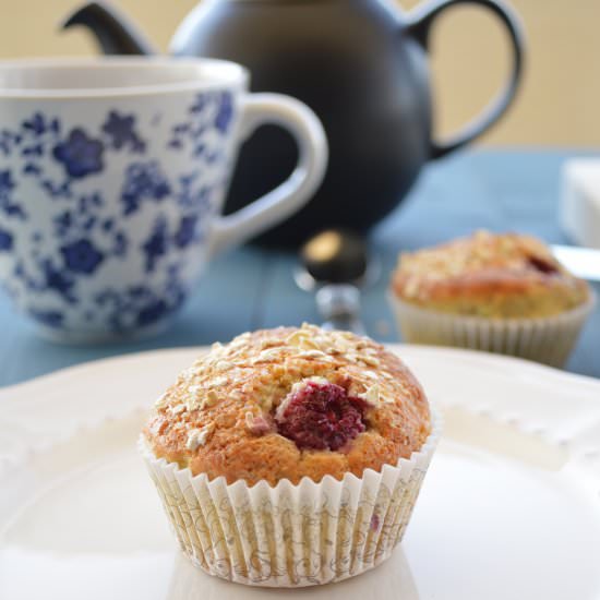 Banana & Raspberry Muffins